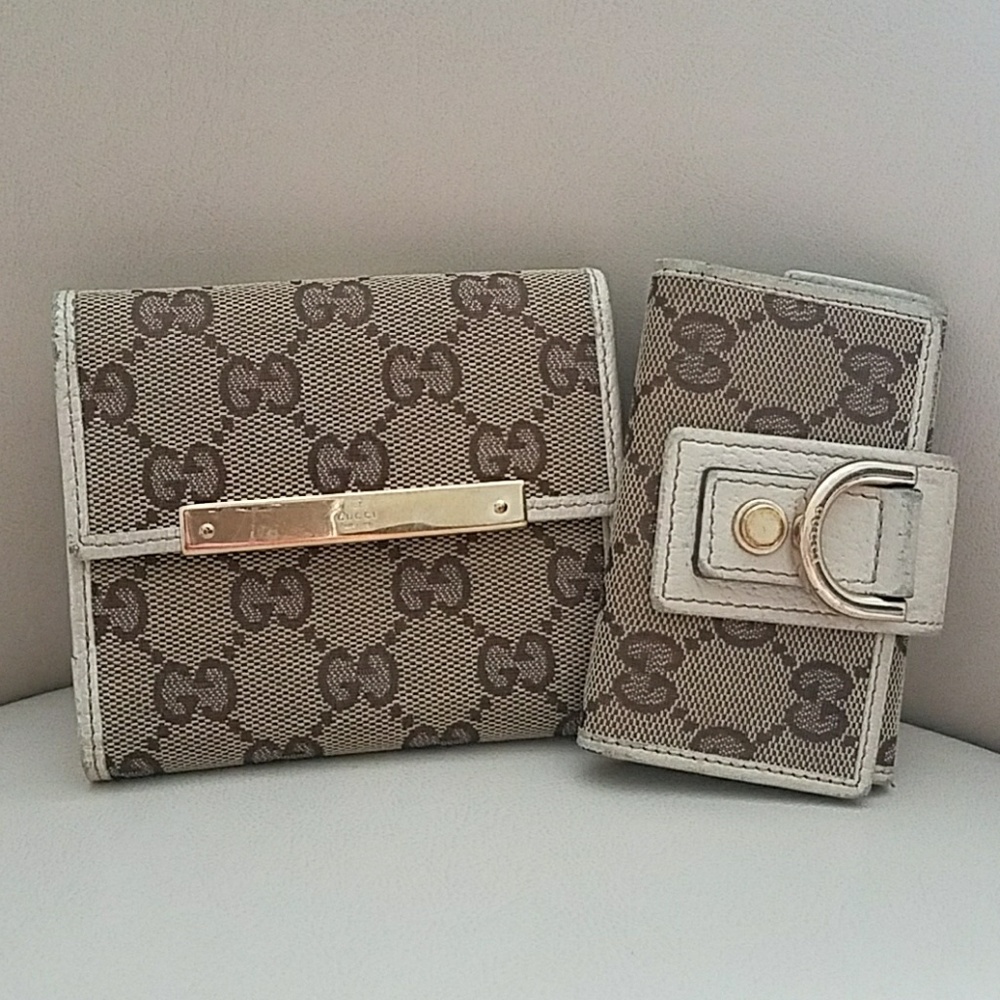 Gucci cream bi-fold wallet